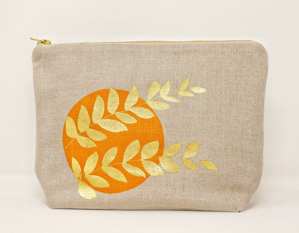 Linen zipper pouch best sale
